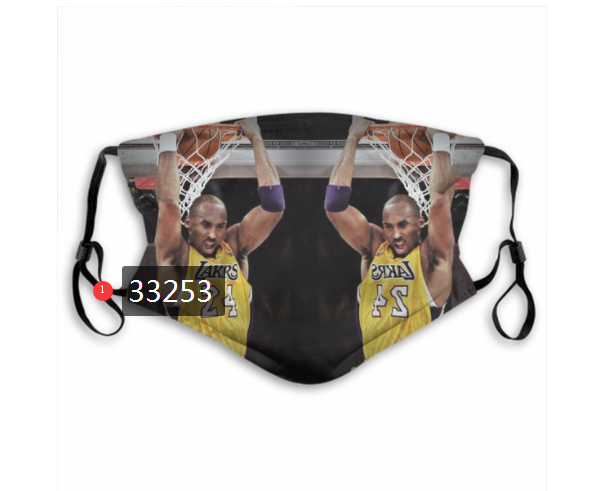 2021 NBA Los Angeles Lakers #24 kobe bryant 33253 Dust mask with filter->nba dust mask->Sports Accessory